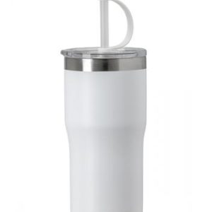 Kivu Recycled, Stainless Steel Cup with Straw E145303