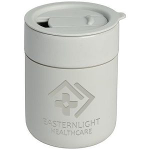 Obsidian - 295 ml Matte Ceramic and Silicone Mug with Lid E154304
