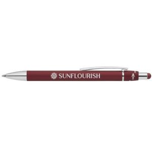 Orbit Spinner Chrome Metal Pen with Stylus E151807