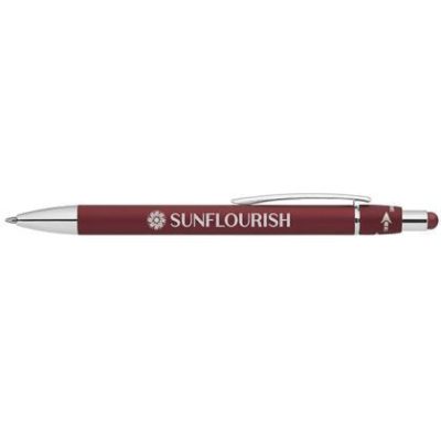 Orbit Spinner Chrome Metal Pen with Stylus E151807