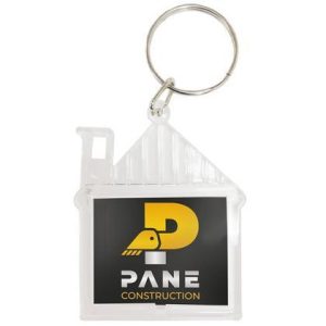 HOUSE SHAPED INFIL ACRYLIC KEY RING E1514005