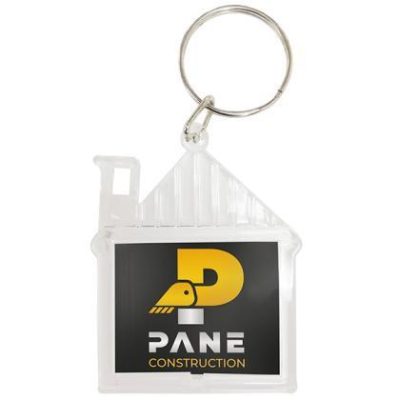 HOUSE SHAPED INFIL ACRYLIC KEY RING E1514005