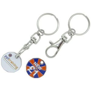 ENAMEL TROLLEY COIN KEY RING E1514107
