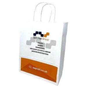 Twist Handled Kraft Paper Bag - Digital Print E158708